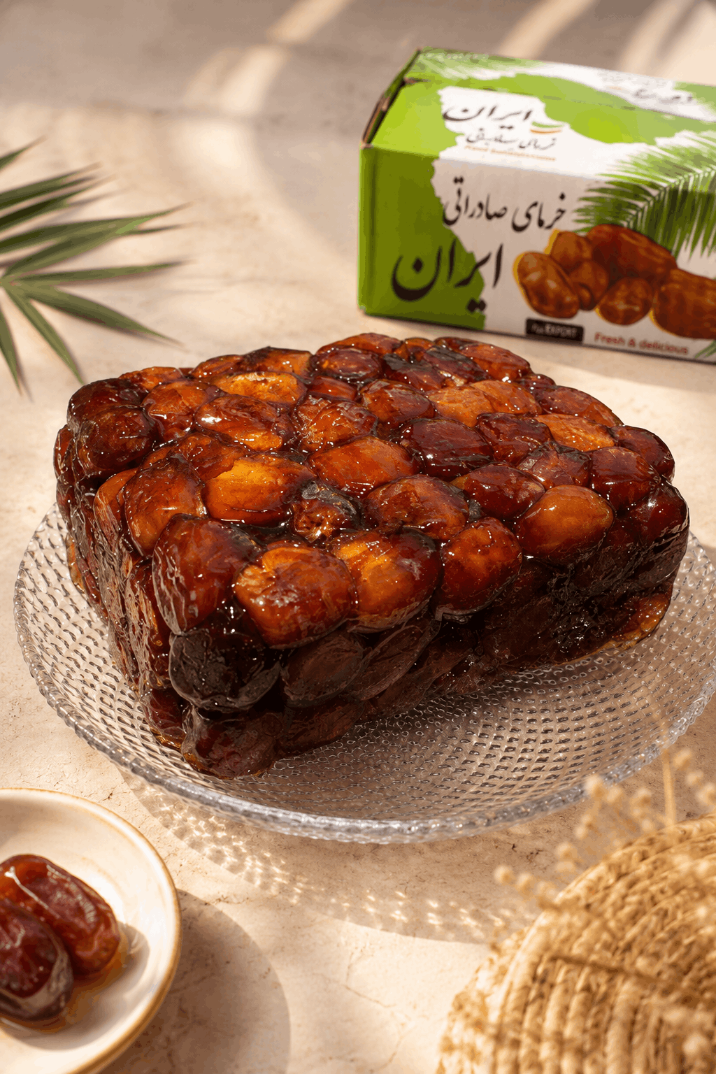 کارتن 1 کیلویی خرمای شیره دار فشرده